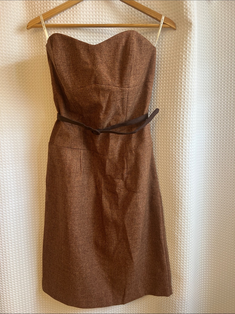 Anthropologie Strapless Brown Sheath Dress